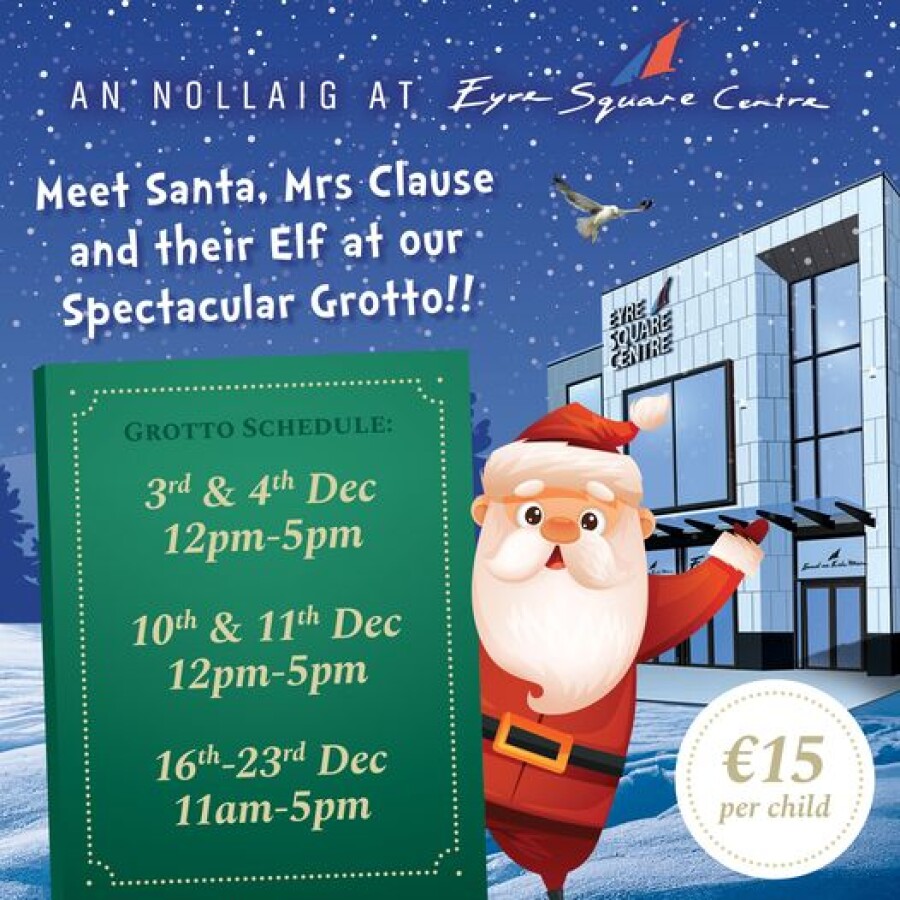 Santa Grotto Schedule at Eyre Sqaure Shopping Centre