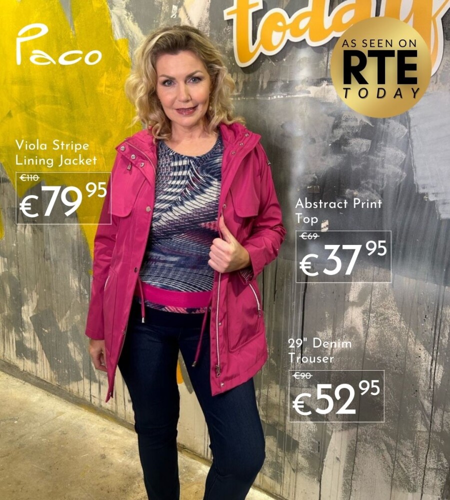 Lots of new season styles now in store at Paco! As seen on RTE
